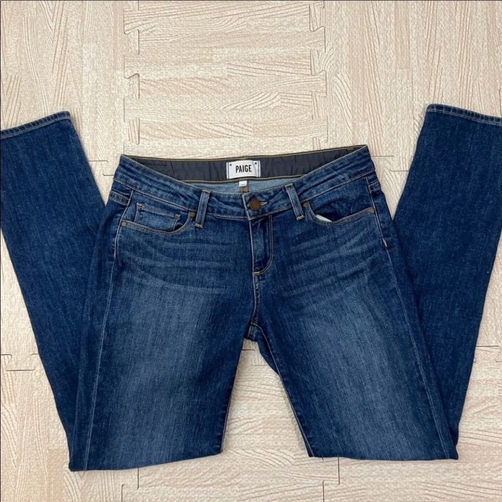 PAIGE Jimmy Jimmy Skinny Denim Mid Rise Stretch Jeans Blue
